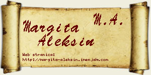 Margita Aleksin vizit kartica